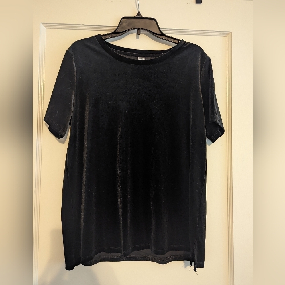 Old Navy Black Velvet Shirt